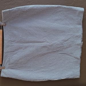 Seersucker pencil skirt